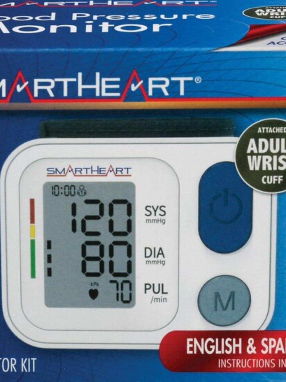 SmartHeart Wrist Blood Pressure Monitor Adult Cuff New in Sealed Box